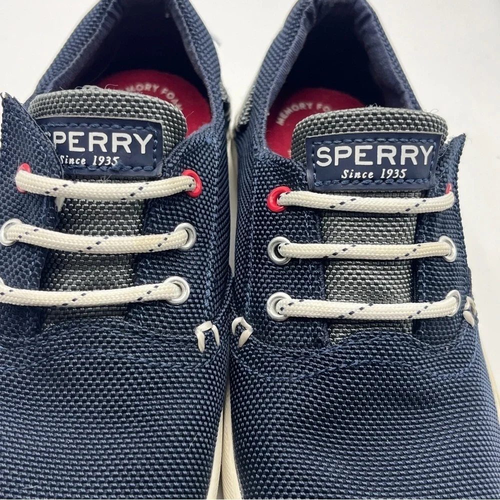 Active Seller!  Kid’s Sperry Unisex Washable Navy Canvas Sneakers 11M - Picture 9 of 11